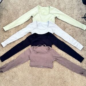 SHEIN Women's Long Sleeve Workout Tops - Multiple